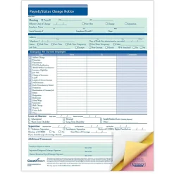 ComplyRight Hr Forms<3-Part Payroll Status Change Notice, Pack of 50 (A2168)
