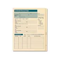 ComplyRight Hr Forms<1-Part Personnel Folder, 25/Pack (A223)