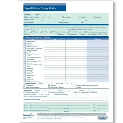 ComplyRight Hr Forms<Payroll Status Change Notice, Pack of 50 (A2172)