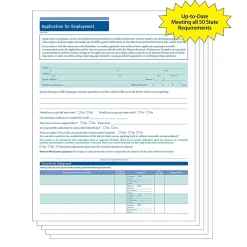 ComplyRight Hr Forms<™ 50-State Job Application - Short Form, Pack of 50 (AR0374)