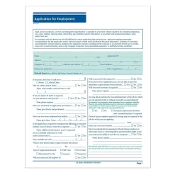 ComplyRight Hr Forms<™ 50-State Job Application (Long Form), Pack of 50 (A0019)