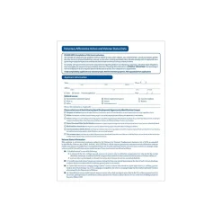 ComplyRight Hr Forms<Voluntary Affirmative Action and Veteran Status Data Form, 25/Pack (A0111PK25)