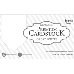 Core’dinations Card Stock<Core'dinations Premium Smooth Cardstock, Great White, 20 Sheets/Pack (377691)