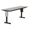 Correll Folding Tables<60" Metal & Laminate Panel Leg Folding Table, Gray Granite (SP2460PX-15)