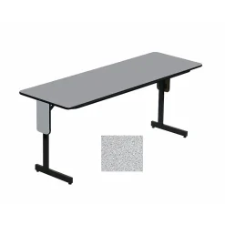 Correll Folding Tables<60" Metal & Laminate Panel Leg Folding Table, Gray Granite (SP2460PX-15)