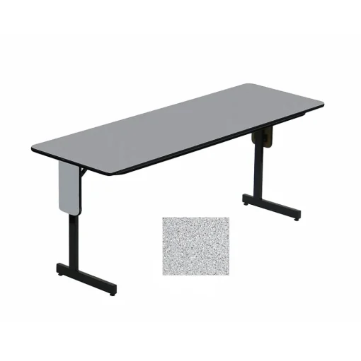 Correll Folding Tables<60" Metal & Laminate Panel Leg Folding Table, Gray Granite (SP2460PX-15)