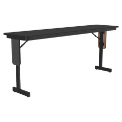 Correll Folding Tables<Folding Table, 96" x 18", Black Granite/Black (SP1896TF-07)