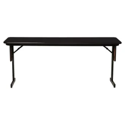 Correll Folding Tables<Folding Table, 72" x 24", Black/Walnut (SP2472TF-01)