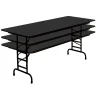 Correll Folding Tables<72-inch Metal, Particle Board & Laminate Adjustable Folding Table, Black Granite