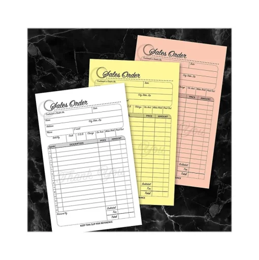 Cosco Business Forms<Artistic 3-Part Carbonless Sales Orders, 4.25" x 7.25", 50 Sets/Book (074016)