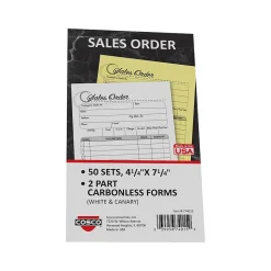 Cosco Business Forms<Artistic 2-Part Carbonless Sales Orders, 4.25" x 7.25", 50 Sets/Book (074015)