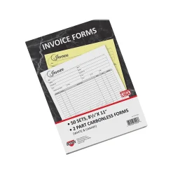 Cosco Business Forms<Artistic 2-Part Carbonless Invoices, 8.5" x 11", 50 Sets/Book (074003)