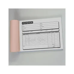 Cosco Business Forms<Business 3-Part Carbonless Invoices, 5.4" x 8.5", 50 Sets/Book (074010)