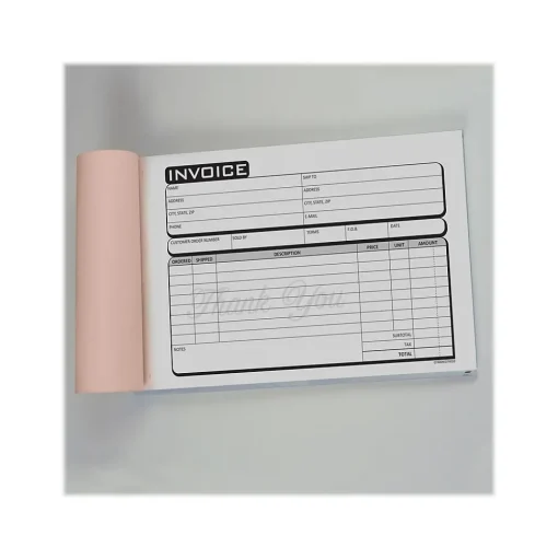 Cosco Business Forms<Business 3-Part Carbonless Invoices, 5.4" x 8.5", 50 Sets/Book (074010)