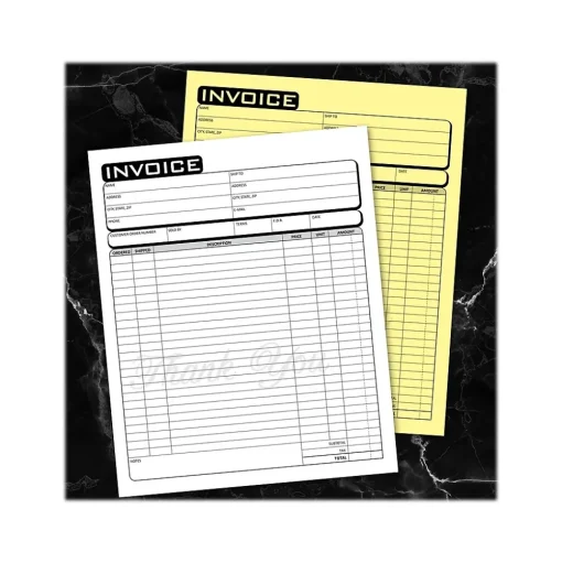 Cosco Business Forms<Business 2-Part Carbonless Invoices, 8.5" x 11", 50 Sets/Book (074005)