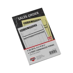 Cosco Business Forms<Business 2-Part Carbonless Sales Orders, 5.5" x 8.5", 50 Sets/Book (074013)