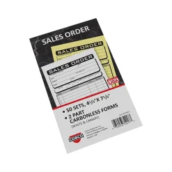 Cosco Business Forms<Business 2-Part Carbonless Sales Orders, 4.25" x 7.25", 50 Sets/Book (074017)