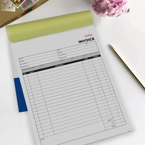 Cosco Business Forms<2-Part Carbonless Invoices, 8.38" x 10.69", 50 Sets/Book, 5/Pack (074034PK5)