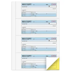 Cosco Business Forms<2-Part Carbonless Receipts, 7.63" x 11", 200 Sets/Book (074037PK2)