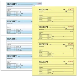 Cosco Business Forms<2-Part Carbonless Receipts, 7.63" x 11", 200 Sets/Book (074037PK2)