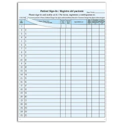 Cosco Medical Forms<Patient Bilingual Confidential Sign-In Forms, 3-Part, 125 Forms/Pack (074042)