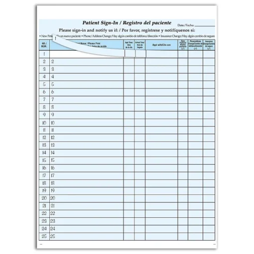Cosco Medical Forms<Patient Bilingual Confidential Sign-In Forms, 3-Part, 125 Forms/Pack (074042)