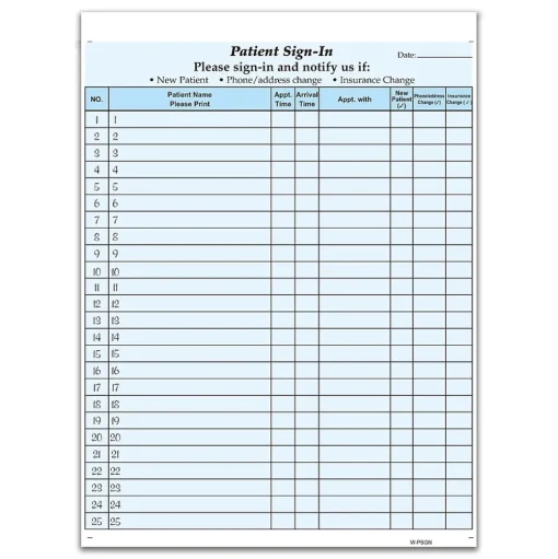 Cosco Medical Forms<Patient Confidential Sign-In Forms, 3-Part, 125 Forms/Pack (074039)