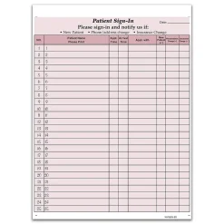 Cosco Medical Forms<Patient Confidential Sign-In Forms, 3-Part, 125 Forms/Pack (074041)