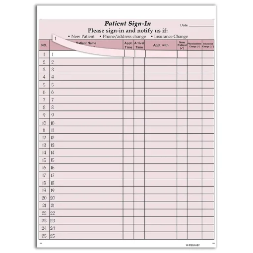 Cosco Medical Forms<Patient Confidential Sign-In Forms, 3-Part, 125 Forms/Pack (074041)