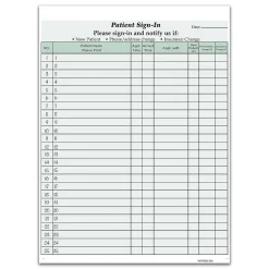Cosco Medical Forms<Privacy Sign-In Sheets, 3-Part, 125 Forms/Pack (074040)