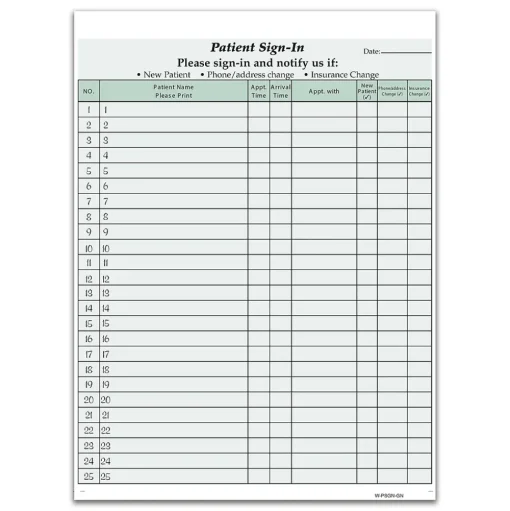 Cosco Medical Forms<Privacy Sign-In Sheets, 3-Part, 125 Forms/Pack (074040)