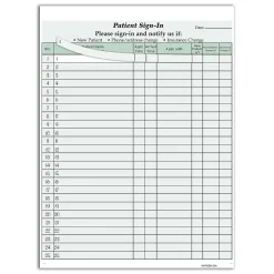 Cosco Medical Forms<Privacy Sign-In Sheets, 3-Part, 125 Forms/Pack (074040)