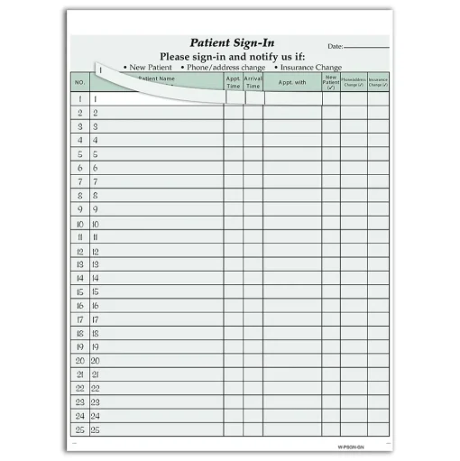 Cosco Medical Forms<Privacy Sign-In Sheets, 3-Part, 125 Forms/Pack (074040)