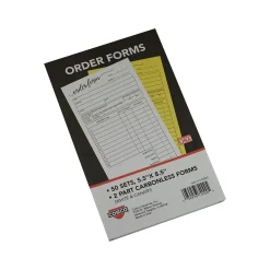 Cosco Business Forms<Script 2-Part Carbonless Work Orders, 5.5" x 8.5", 50 Sets/Book (074000)