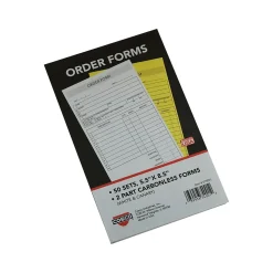 Cosco Business Forms<Simple 2-Part Carbonless Work Orders, 5.5" x 8.5", 50 Sets/Book (074001)