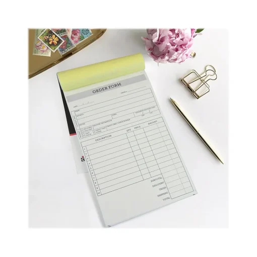 Cosco Business Forms<Simple 2-Part Carbonless Work Orders, 5.5" x 8.5", 50 Sets/Book (074001)