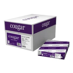 Cougar Large Quantity Paper<8.5" x 11" Cover Paper, 100lbs., White, 1600/Case (2984CASE)