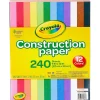 Crayola Construction Paper<12 Colors! Construction Paper, 12" x 9", Assorted Colors, 240/Carton (993200)
