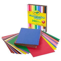 Crayola Construction Paper<12 Colors! Construction Paper, 12" x 9", Assorted Colors, 240/Carton (993200)