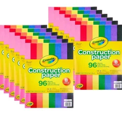 Crayola Construction Paper<® 9" x 12" Construction Paper, Assorted Colors, 96 Sheets Per Pack, 12 Packs (BIN993000-12)