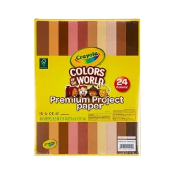 Crayola Construction Paper<Colors of the World 8.5" x 11" Construction Paper, Assorted Colors, 48 Sheets/Pack (99-0091)