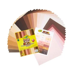 Crayola Construction Paper<Colors of the World 8.5" x 11" Construction Paper, Assorted Colors, 48 Sheets/Pack (99-0091)
