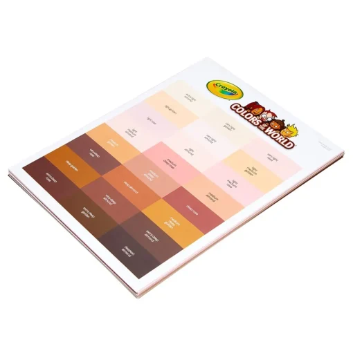 Crayola Construction Paper<Colors of the World 8.5" x 11" Construction Paper, Assorted Colors, 48 Sheets/Pack (99-0091)