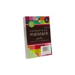 DCWV Card Stock<Matstack Textured Cardstock, Assorted Colors, 87 Sheets/Pack (MS-013-00002)