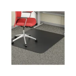 Deflect-O Chair Mats<EconoMat Carpet Chair Mat, 46" x 60'', Low-Pile, Black (CM11442FBLKCOM)