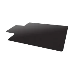 Deflect-O Chair Mats<EconoMat Hard Floor Chair Mat with Lip, 45" x 53'', Black (CM21232BLKCOM)
