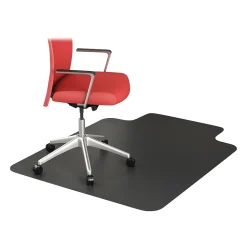 Deflect-O Chair Mats<EconoMat Hard Floor Chair Mat with Lip, 45" x 53'', Black (CM21232BLKCOM)
