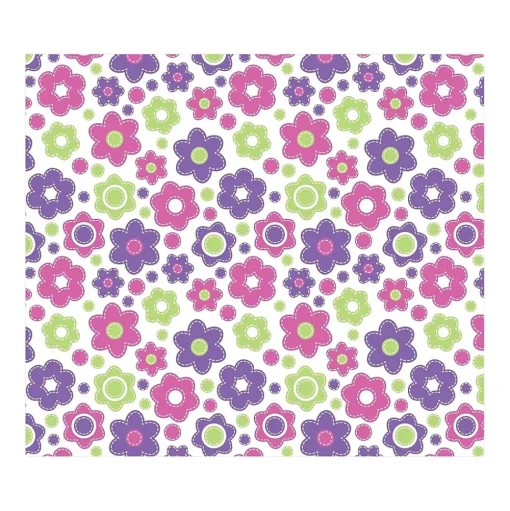 Deflect-O Chair Mats<FashionMat Lazy Daisies Hard Floor Chair Mat, 35" x 40", Low-Pile, Multicolor (CM3540LD)