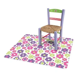 Deflect-O Chair Mats<FashionMat Lazy Daisies Hard Floor Chair Mat, 35" x 40", Low-Pile, Multicolor (CM3540LD)