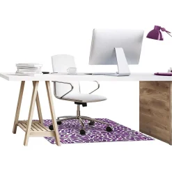 Deflect-O Chair Mats<FashionMat Purple Rain Hard Floor Chair Mat, 35" x 40", Low-Pile, Purple/White (CM3540PR)
